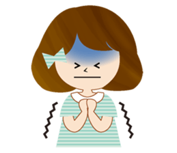 a cute little girl sticker #3463500