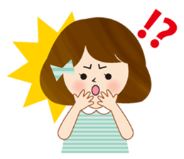 a cute little girl sticker #3463506