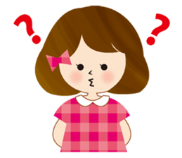 a cute little girl sticker #3463507