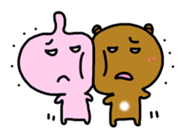 bear and alien sticker #3464001