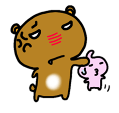 bear and alien sticker #3464006