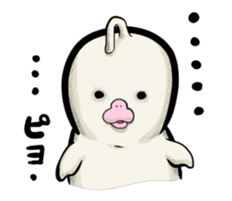 POCCURU&PIPIJI-Cute White Java sparrow2- sticker #3464920