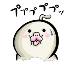 POCCURU&PIPIJI-Cute White Java sparrow2- sticker #3464924