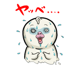POCCURU&PIPIJI-Cute White Java sparrow2- sticker #3464937