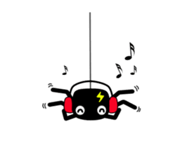 Dum Dum Black Tiny Spider By Rab Kun Sticker 3465763