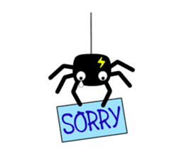 Dum Dum Black Tiny Spider By Rab Kun Sticker 3465770