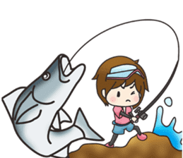 Fishing Girl MIPPI sticker #3466482