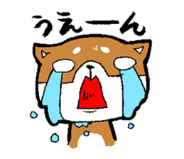 Of red pants Shiba Inu Sticker sticker #3466529