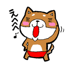 Of red pants Shiba Inu Sticker sticker #3466536