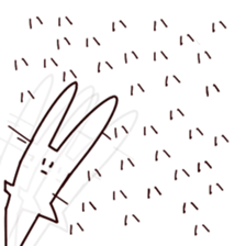 Lethargic rabbit sticker #3467117
