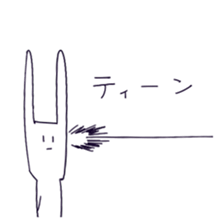 Lethargic rabbit sticker #3467125