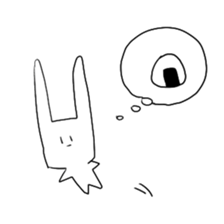 Lethargic rabbit sticker #3467149