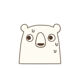 Love White bear sticker #3467417