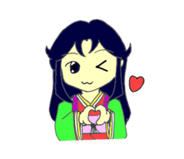 Princess of Japanese clothes sticker #3467635