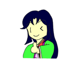 Princess of Japanese clothes sticker #3467642