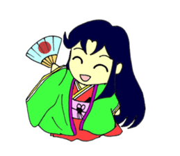Princess of Japanese clothes sticker #3467654