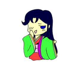 Princess of Japanese clothes sticker #3467659