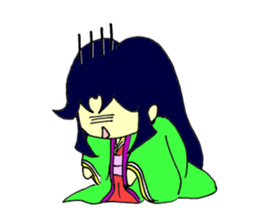 Princess of Japanese clothes sticker #3467660