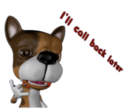 3D animal Faithful dog sticker #3467796