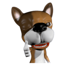 3D animal Faithful dog sticker #3467798