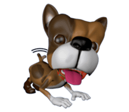3D animal Faithful dog sticker #3467805