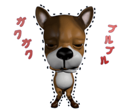 3D animal Faithful dog sticker #3467808