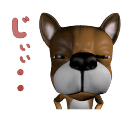 3D animal Faithful dog sticker #3467817