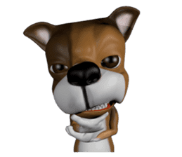 3D animal Faithful dog sticker #3467818