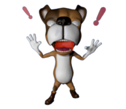 3D animal Faithful dog sticker #3467820