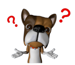 3D animal Faithful dog sticker #3467825