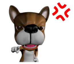 3D animal Faithful dog sticker #3467826