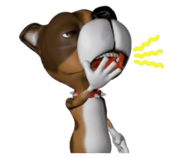 3D animal Faithful dog sticker #3467831