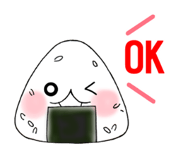 Rice ball Rice ball Sticker sticker #3468716