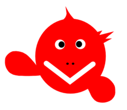 red and blue fish sticker #3469874