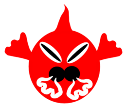 red and blue fish sticker #3469878