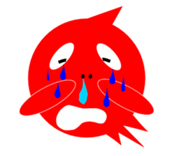 red and blue fish sticker #3469879