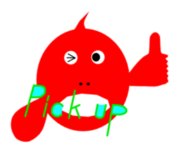 red and blue fish sticker #3469880