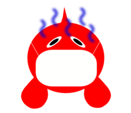 red and blue fish sticker #3469881