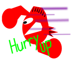 red and blue fish sticker #3469884