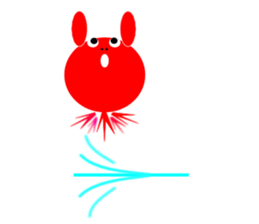 red and blue fish sticker #3469890