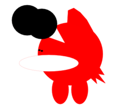 red and blue fish sticker #3469892