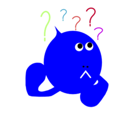 red and blue fish sticker #3469896