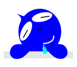 red and blue fish sticker #3469899