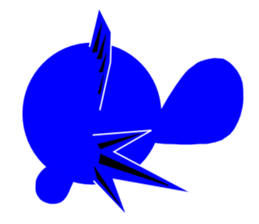 red and blue fish sticker #3469901