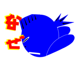 red and blue fish sticker #3469904