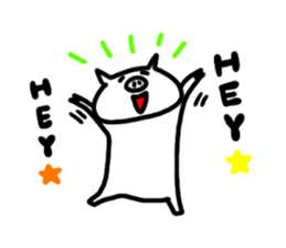 White pig chan3 sticker #3470597