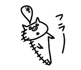 White pig chan3 sticker #3470613