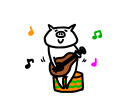 White pig chan3 sticker #3470629