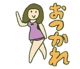 The girl of a thigh 2 sticker #3471477