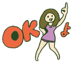 The girl of a thigh 2 sticker #3471488